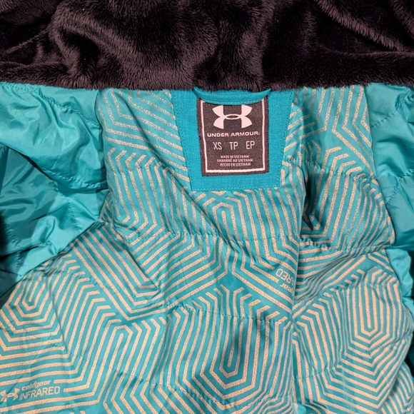 Under Armour Women's Teal Hooded Ski Jacket XS - Picture 3 of 8